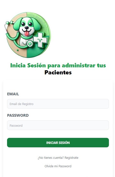 administrador de pacientes para veterinaria